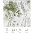 thumbnail image 5 of Sage Green Flower Wrap Around Bed Skirts for King Bed 18" Drop,Bed Skirt with Adjustable Elastic Belt Dust Ruffle Bed Valance for Bedroom Hotel Luxury Watercolor Gradient Retro Floral Bed Frame Cover, 5 of 7
