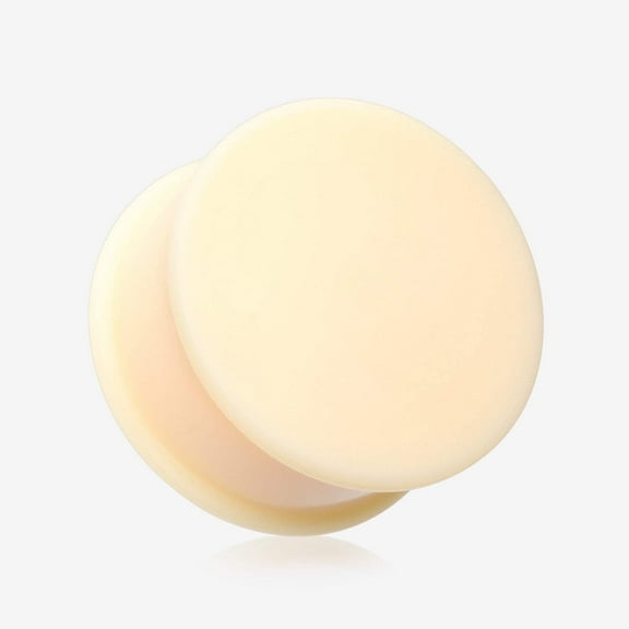 BM25 BM25 A Pair of Soft Silicone Double Flared Plug-Peach