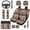 Aztec Tribal, variant on Gothic Sun Moon 14 Pieces Car Seat Covers Sets Steering Wheel Cover and Cars Headrest Cover Center Console Cover Car Seat Belt Cover Comfortable Universal Fit Most Cars,SUVs