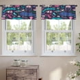 thumbnail image 2 of LALILO Kitchen Curtain Valance With Underwater Animals Rod Pocket Window Curtain 52"x 18" Set of 2, 2 of 5