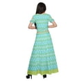 thumbnail image 4 of Moomaya Printed Cold Shoulder Cotton Crop Top Skirt Set Party Wear Ethnic Set, 4 of 6