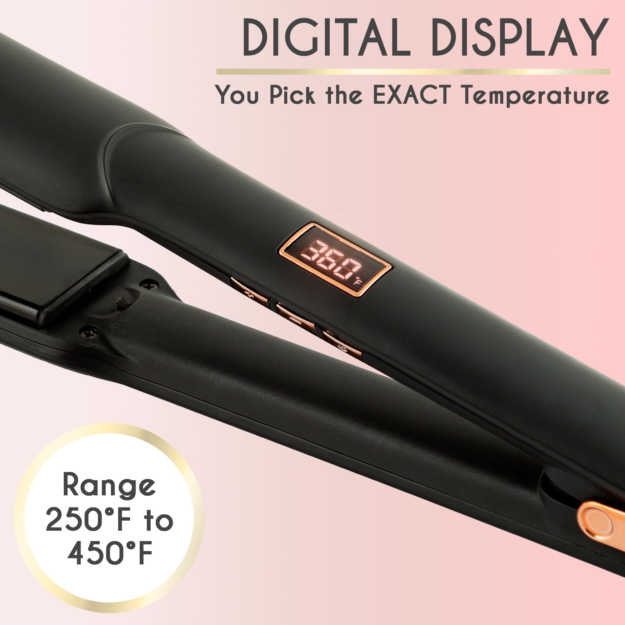 ELLA BELLA® Ceramic Flat Iron Hair Straightener • Professional