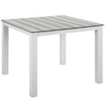 thumbnail image 6 of Modway Maine 3 Piece Outdoor Patio Dining Set in White Light Gray, 6 of 7