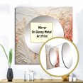 thumbnail image 3 of Designart "Blush And Ivory Seashore Coral Mosaic V" coastal coral under water Square Mirror For Wall Decor - Large Cream Square Printed Wall Mirror Art - Square Coastal Mirror - Wall Mounted Mirror, 3 of 5