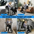 thumbnail image 7 of Portable Hydraulic Patient Lift Transfer Chair, Lightweight Car Lift Aid for Elderly Care, Bedside Bathroom Wheelchair with 180° Split Seat, 7 of 7