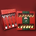 thumbnail image 3 of 6 Pieces Stainless Steel Coffee Spoons Fruit Forks Christmas Series Stirring Spoons Dessert Spoons 2 Colors for Coffee, 3 of 13