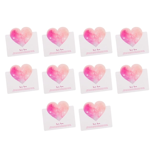 Huanglei 3D Card Valentine's Day Fresh Card Thank You And Blessing Small Card (10 Per Pack)