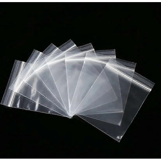100Pcs Small Clear Vacuum Bags Plastic Baggies Baggy Grip Self Seal Resealable Zip Lock For Kitchen Food Mini Tool Parts Storage