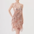 thumbnail image 2 of XIYON Dresses For Women Sequin Fringe Dress Latin Dance Dress Party Gown Performance Wear Vacation, 2 of 4