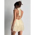 thumbnail image 2 of Women's Solid Color Casual Halter Mini Bubble Dress, Summer Dresses For Women, 2 of 10