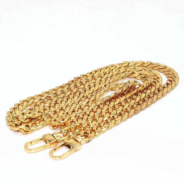 Correa para bolso con eslabones de hierro, accesorios de cadena, correas de repuesto para bolso, bandolera/bandolera, con 2 hebillas de metal, dorado, 1 paquete, dorado ER