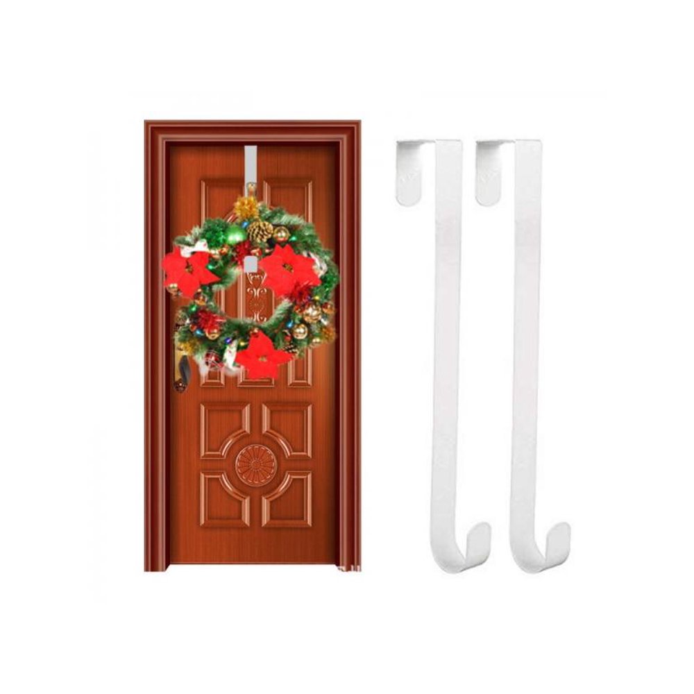 Xmas 2Pcs 15-Inch Metal Wreath Hanger Hook Christmas Garland Holders