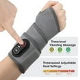 thumbnail image 4 of Portable Wrist and Hand Massager, Heated Wrist Wrap with 3 Heat Levels (122-158°F) & 3 Vibration, Cordless Wrist Brace for Relief, 1.5-Hr Battery Life, Adjustable Fit for Work, Driving, Home Use, 4 of 9
