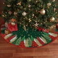thumbnail image 5 of Christmas Star Snowflake Green Christmas Tree Skirt 36 Inch, Fir Pine Spruce Winter Holiday Tree Mat Decoration, 5 of 6