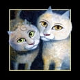 thumbnail image 2 of Seeley, Laura 12x12 Black Ornate Wood Framed with Double Matting Museum Art Print Titled - Angels (Black with Mouse), 2 of 4