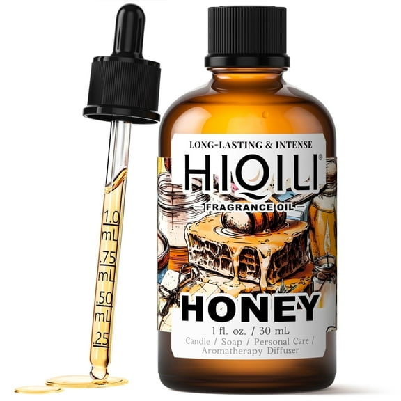 HIQILI Honey ​Fragrance Oil, 30mL Long Lasting Perfume for Diffuser Laundry DIY Candle Soap Lotion