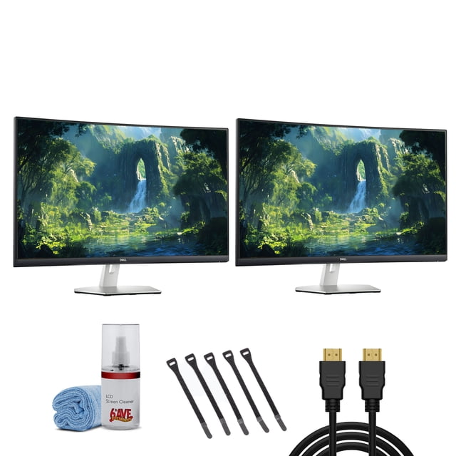 Dell 32 Inch Curved FHD Monitor (S3222HN) Bundle with Accessories