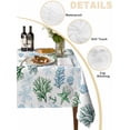 thumbnail image 5 of Sage Green Coastal Rectangle Tablecloth, Coral Starfish Seaside Summer Beach Waterproof & StainResistant Tablecloth, Washable Oil-proof Table Cover for Dining/Party/Wedding/Camping/Buffet 54x108 In, 5 of 9