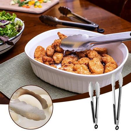 

KKCXFJX Stainless Steel Kitchen Cooking Tongs 9 and 12inch with Ergonomic Grip Black