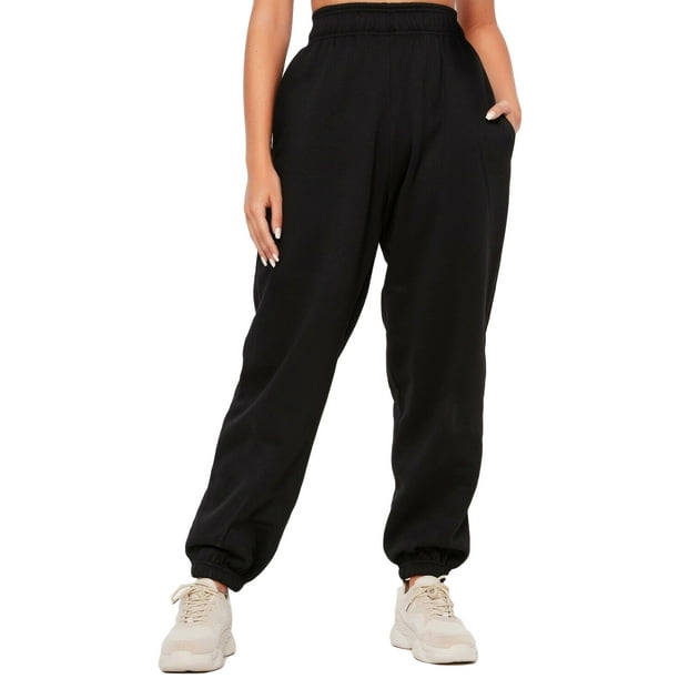 high waisted jogging bottoms