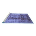 thumbnail image 2 of Ahgly Company Machine Washable Indoor Round Oriental Blue Traditional Area Rugs, 5' Round, 2 of 4