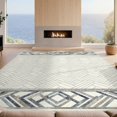 thumbnail image 2 of Design&I 9'x12' Washable Area Rug Herringbone Farmhouse Geometric Layout Ends Interlocking Washed Flowing Dynamic for Master Suite, Under Bed, Sleek Flatweave Pet Friendly, 2 of 7