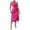 Rose Red, variant on EASYBRA Women One Shoulder Asymmetrical Slit Dress Sleeveless Elegant Midi Party Dress