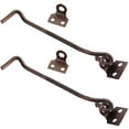thumbnail image 1 of FUTUREORYY 2pcs Safety Hook And Eye Latch Iron Antique Bronze Quick Lock And Unlock For Gates, 1 of 6