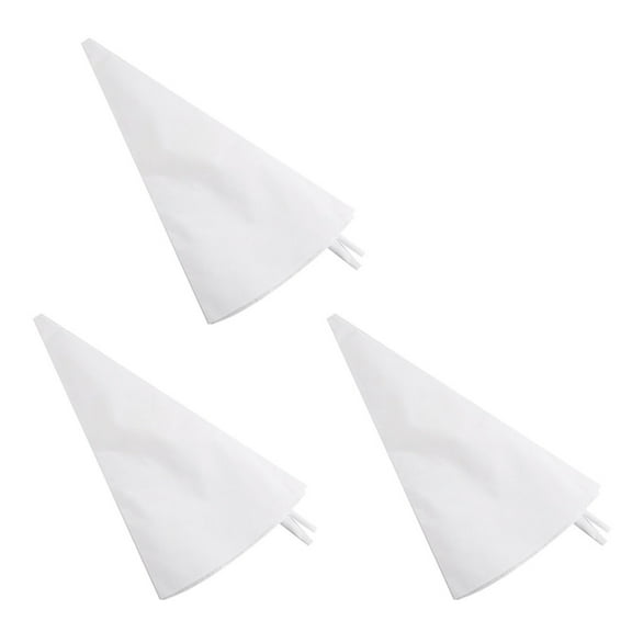 TEHAUX Reusable Pastry Bags Set of 3 White Cotton Canvas for Baking Decorating and Icing Tools