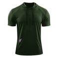 thumbnail image 2 of Mens Short Sleeve Hooded Shirt Casual Athletic Quick Dry Breathable Tops Summer Gym Workout Hoodies with Pockets, 2 of 4
