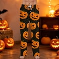 thumbnail image 2 of Evdexr Mens Halloween Pajama Pants 2026 Jack O Lantern Pumpkin Cobweb Printed Pajamas Drawstring Wide Leg Pants Lounge Casual Breathable Trousers with Pocket S, 2 of 7