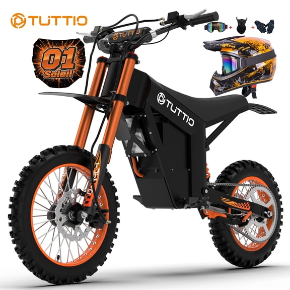 TUTTIO Soleil01 Electric Dirt Bike for Adults, 2000W Motor 200N.m Torque, 48V 21Ah Battery, 37MPH Top Speed, All Terrain Off-Road Electric Motorcycle