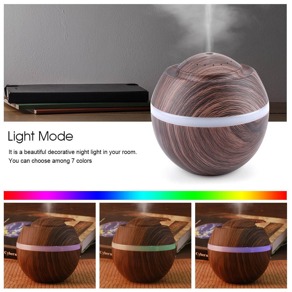 Greensen Mini Humidifier,500ML 7 Color LED Ultrasonic Humidifier Cool