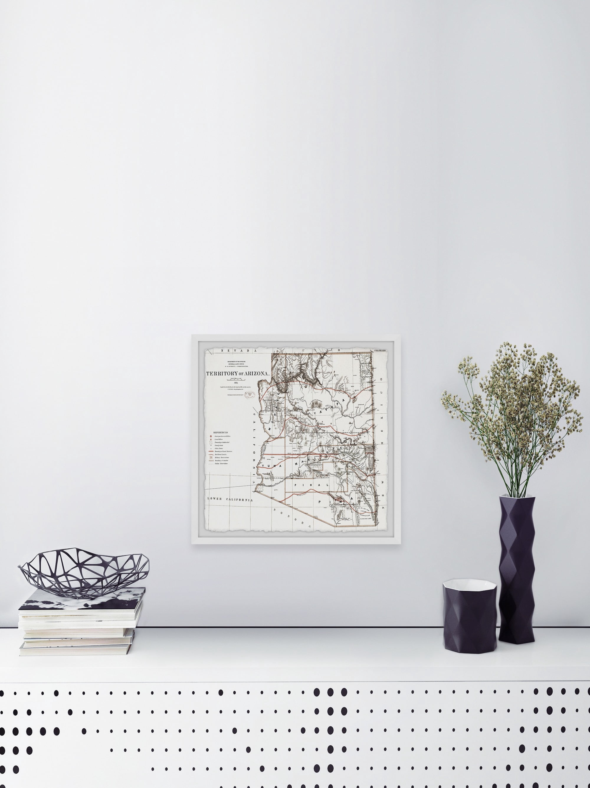 Marmont Hill White Arizona Territory Framed Wall Art