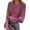 zf-Hot Pink, variant on FNFYFH Women's Floral Print Ribbed Blouse Tops Slim Fitted Knit Crewneck Shirt Long Sleeve Casual 2025 Fall Top