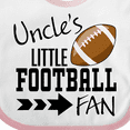 thumbnail image 4 of Inktastic Uncle's Little Football Fan Boys or Girls Baby Bib, 4 of 4
