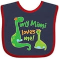 thumbnail image 3 of Inktastic My Mimi Loves Me Grandson Dinosaur Boys Baby Bib, 3 of 4
