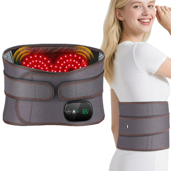 Waist Heating Massaging Belt Multifunctional Heating Waist Massager Rechargeable Heated Massage Belt Relieve Fatigue Relax Muscle Hot Compress Vibration Massage