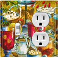 thumbnail image 1 of Metal Light Switch Plate Cover Cafe Brunch Drinks COF015, 1 of 13