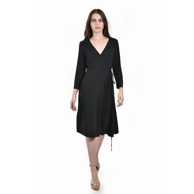 Vestido envolvente Roman Fashion /Juvenil, 6259 (Negro) negro 2ECH