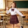 thumbnail image 2 of RTKFRFLM Girls Back to School Pleated Skirt Academy Style High Waisted Uniform Tennis Skater Short Skirt 3-8 Years, 2 of 4