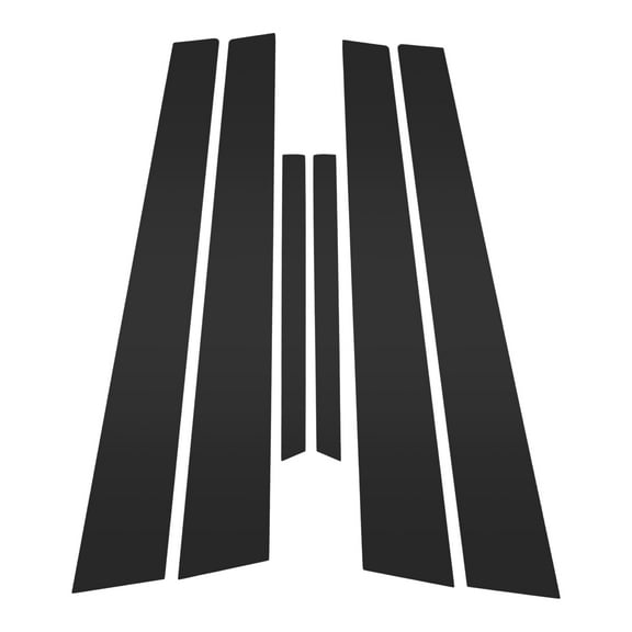 Unique Bargains Front Rear Left Right Door Pillar Window Trim for Mazda 6 2003-2007 Anti Scratch Sticker Pillar Posts Door Outer Exterior Cover 6 Pcs Black