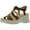 Honey, variant on Dr. Scholl's Shoes Womens Check It Out Faux Leather Ankle Strap Wedge Sandals