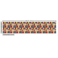 thumbnail image 3 of Ambesonne Geometric Fabric by the Yard Upholstery, Colorful Design Diagonals, 3 Yards, Dark Coral and Cobalt Blue, 3 of 5
