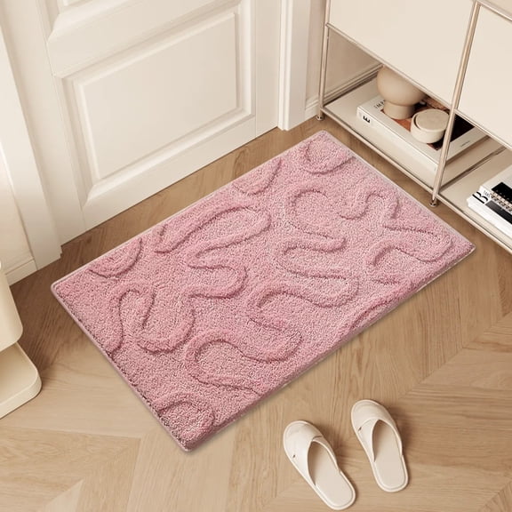 Heart Print Shaped Rug Non-Slip Washable Indoor Outdoor Doormat for Entryway Bedroom Kitchen Bathroom Valentine's Day Home Decor Floor Mat
