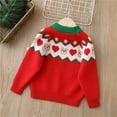 thumbnail image 4 of Generic Christmas Outfits for Girls Toddler Kids Baby Girl Boy Cute Long Sleeve Christma Bear Knitted Crewneck Sweater Pullover Tops Warm Outfits for Fall Winter Casual Soft (5-6 Years,Red), 4 of 9