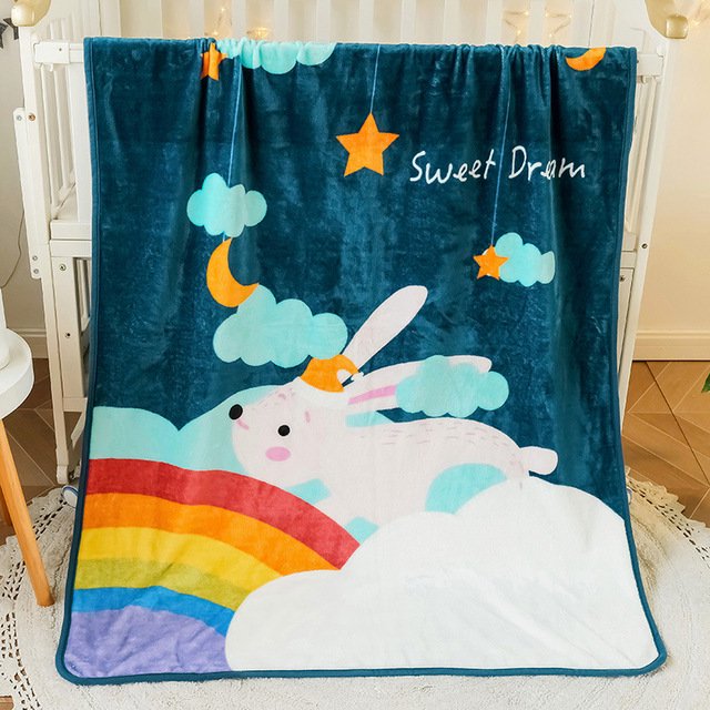 KT-Manta de gatos Sanrios de doble capa gruesa, funda para siesta de dibujos animados Kawaii, edredón, aire acondicionado, oficina y dormitorio