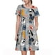 thumbnail image 1 of Disketp Dog para Vestido de Manga Corta para Mujeres, Vestidos de Verano para Mujeres, Casual y Holgado para la Playa, 1 of 6