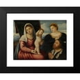 thumbnail image 2 of Bernardino Licinio 14x12 Black Modern Framed Museum Art Print Titled - Madonna and Child with Two Donors, 2 of 5
