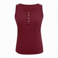 thumbnail image 4 of Paguaki Tank Tops for Women Summer Casual Camisole Tops Ribbed Sleeveless Henley Shirts Basic Clothing, 4 of 5